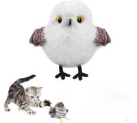 Jouet pour chat rechargeable en forme d'oiseau battant, un jouet divertissant pour chat avec détection de mouvement, activation de l'herbe à chat par simple pression et trois modes de battement.