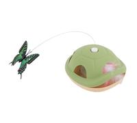 Jouet pour Chat Rotatif Électrique Automatique avec Teaser Jouet Multifonctionnel pour Chaton Auto-divertissant pour Chats Ludiques et Comportement Calme Amusant à la Maison Plastique 18 X