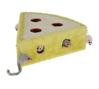Jouet pour chat sisal Kerbl Cheesy Jaune 28x28x10 cm