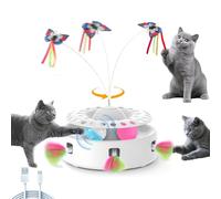 Jouet pour chat Soarer 3-en-1 automatique et interactif pour chaton, papillon dansant, plumes qui volent, remplacement de jouet en 4 pièces, boule de piste, mode d’alimentation double convient aux