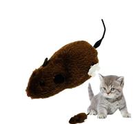 Jouet pour chat souris à remonter sur mécanisme de course réaliste | Souris pour chat d'intérieur réaliste chassant le batteur Exercice amusant Stimulation Engageant Interactif Temps de jeu