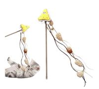 jouet pour chat sur le thème de la nourriture, attrape-peluche de 32 cm avec tige élastique et poignée souple, activité d'entraînement à la réaction interactive pour chats de toutes races