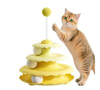 Jouet pour chat, tour à 3 niveaux, plateau tournant | pour chambre à coucher, maison, cuisine, porche, balcon, appartement, aire de jeu d'angle