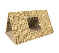 Jouet pour chat tunnel en zostère rond Duvoplus Laguna Beige 80x30x30 cm