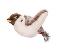 Jouet pour chats avec moineau qui claque - Jouet réaliste pour chats avec herbe à chat qui claque | 3 réglages de mouvement maintiennent les chats engagés avec des mouvements d'oiseaux qui claquent