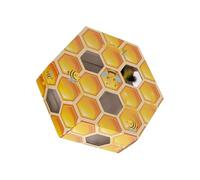 Jouet pour chats de forme hexagonale - Jouet rotatif automatique à plumes pour chaton adulte - Prévention de l'obésité - Jouet d'intérieur avec plumes rotatives