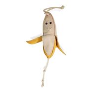 Jouet pour chevaux comme occupation pour box, paddock, pâturage - jouet pour chevaux contre l'ennui en daim robuste (banane)