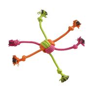 Jouet pour chien à tirer à la corde - Accessoire interactif en coton pour animaux de compagnie - Jouet en corde pour chiens agressifs - Pour le nettoyage des dents ainsi que pour l'intérieur et