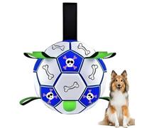 Jouet pour chien Balle de football avec sangles - Jouets interactifs pour tir à la corde | Balles de troupeau | Jouet de football pour chiens avec languette | Compagnon de jeu à la corde en cuir