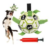 Jouet pour chien ballon de football - Construction en caoutchouc durable, conception légère résistante aux rebonds, de préhension texturée, amélioration du jeu interactif amusant | Support d'a