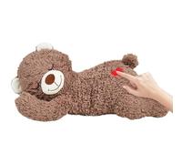 Jouet pour chien, chiot en peluche, ours en peluche apaisant, compagnon de battement de cœur pour animal de compagnie, fonctionne avec piles, fonction rythme cardiaque simulé, 30 x 15 cm, pour petites
