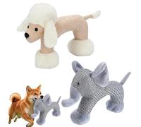 Jouet pour chien, compagnon de safari en lin, animaux couineurs, tissu en lin robuste, soulage l'ennui et l'anxiété chez les chiens, indestructible avec couineur, velours côtelé durable, pour chiens