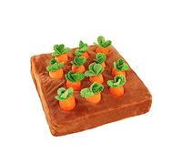 Jouet pour chien de ferme carotte, jouet d'enrichissement pour chiens, jouet pour chien de ferme à cacher, 12 carottes couinantes, tapis d'alimentation interactif pour chien, jouets d'entraînement en