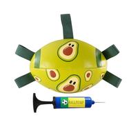 Jouet pour chien de football, balle de dentition en cuir PU, avec sangles | Pour petites, moyennes et grandes races, chiots, animaux domestiques, exercices de santé des gencives et course à pied