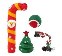 Jouet Pour Chien De Noël, Cadeau Jouets Mâcher En Caoutchouc Dents Broyage, Interactif Durable Sur Le Thème Inoffensif Aux Couleurs Vives P