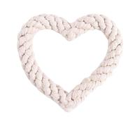 Jouet pour chien en corde de coton tressé en forme de cœur | Jouet pour chien en forme de cœur pour la Saint-Valentin | Jouet à mâcher pour chien | Jouet à mâcher en corde en forme de cœur pour la