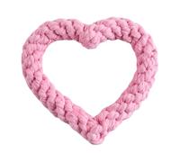 Jouet pour Chien en Corde en Forme de cœur - Design de nœud Robuste de Style Saint-Valentin, Corde à mâcher Douce, Accessoire interactif à Tirer, Forme Festive Mignonne | Jouet de