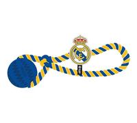Jouet pour chien en corde Real Madrid officiel et résistant | Accessoire de sport interactif idéal pour les jeux à mâcher, tirer et garder votre chien actif avec design exclusif