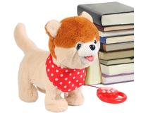 Jouet pour chien en cours - Peluche de 28 cm | Chiot interactif alimenté par batterie pour , garçons et filles - lécher la langue, remuer avec, détection tactile, chanter, apprendre à parler