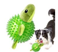 Jouet pour chien en forme de balle à picots pour chien - Grenouille/hérisson Balle flottante Jouet en caoutchouc résistant au son et à la mastication pour chiens de taille moyenne, grande et petite -