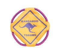 Jouet pour chien en forme de kangourou, fabriqué avec une corde de t-shirt et un froissement fou pour tirer et rapporter