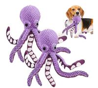 Jouet pour chien en forme de pieuvre, son interactif pour soulager l'ennui et accompagner les jouets pour animaux de compagnie, pour chiens de petite, moyenne et grande taille (A* 2)