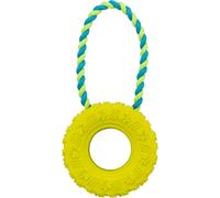 Jouet pour chien en forme de roue sur corde ø 15/31 cm vert lime