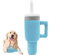 Jouet pour chien en forme de tasse à café, en peluche - Jouet à mâcher durable pour animaux de compagnie - Jouet interactif à mâcher pour chien - Brosse à dents douce - Jouet à mâcher interactif qui