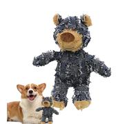 Jouet pour chien en forme d'ours indestructible et robuste - Jouet couineur en peluche incassable - Ami éternel pour chiens