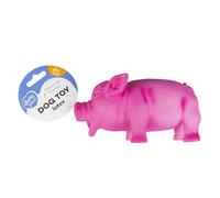 Jouet pour chien en latex Duvoplus Pig With Big Eye Rose 10,7x5,1x5,1 cm