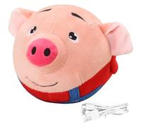 Jouet pour Chien en Mouvement Son Rebondissant Jouets Interactifs pour Chien Rechargeable par USB Balle Active Cochon De Dessin Animé Boule De Chien Auto-Mobile Boule De Rire Lavable Type 1