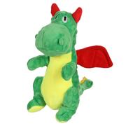 Jouet Pour Chien Flamant Rose Dragon Riso Vert Avec Squeaker 14x26x28 Cm