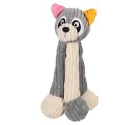 Jouet Pour Chien Flamant Rose Raton Laveur Gris Avec Squeaker 13x13x30 Cm