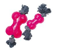 Jouet pour chien Gloria TPR Avec corde Rose Taille M (14 cm)