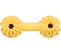 Jouet pour chien haltère 17 cm jaune