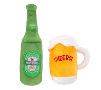 Jouet Pour Chien - Jouet Pour Chien Grinçant En Peluche 15 X 12 Cm, Peluche Croquante Pour Chat | Ensemble De Bouteilles Fantaisie Pour Animaux De Compagnie, Pour L'été, Noël, Amusant, Temps De Jeu, V