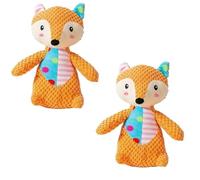 jouet pour chien， Jouets for chien, jouet en peluche for animal de compagnie, jouet puzzle interactif et couineur résistant aux morsures, jouet de nettoyage des dents for chien, 2 pièces(Fox)
