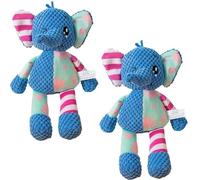 jouet pour chien， Jouets for chien, jouet en peluche for animal de compagnie, jouet puzzle interactif et couineur résistant aux morsures, jouet de nettoyage des dents for chien, 2 pièces(Elephant)