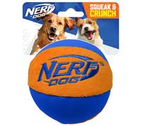 Jouet pour chien Nerf Dog Trackshot Ball avec couineur interactif et croquant, léger, durable et résistant à l'eau, 4,5 pouces, pour races moyenn