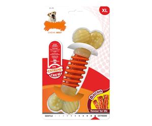 Jouet pour chien Nylabone Extreme Chew Pro Action Blanc Rouge Bacon L