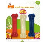 Jouet pour chien Nylabone Value Pack Bacon Taille S Poulet Thermoplastique 3 pcs