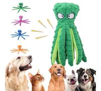 Jouet pour Chien Poulpe whiskerspot, Peluche Poulpe écologique, Jouet à mâcher pour Chien Ultra résistant avec couineur, adapté aux Chiens Qui mordent agressivement(Green)