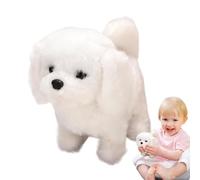 Jouet pour chien qui aboie, chien qui marche et qui parle, Jouet de marche animé, Jouet de marche animé interactif, jouet en peluche pour chiot, avec marche, aboiement et remuement de la queue pour le