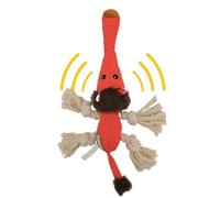 Jouet pour chien qui crie, jouet pour chien en peluche, jouet en corde de bavardage simulé résistant à la morsure - Masse interactive pour la dentition de chiot