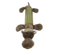 Jouet pour chien qui crie, jouet pour chien en peluche - La dentition luxueuse en forme d'animal avec grincement sonore | Jouet de compression pour chiots d'auto-compassion pour les morsures buccales