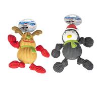 Jouet pour chien renne et pingouin Duvoplus Xmas Beige 8x17x20 cm