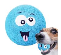 Jouet pour chien Squeaker Ball - Boule jouet pour chiots en latex Squeak avec visage drôle | Caoutchouc résistant, doux, boules de jeu pour mâcher amusement interactif, balles de sport