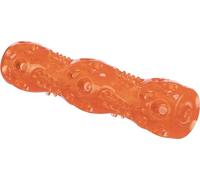 Jouet pour chien TRIXIE Stick avec couineur, 18 cm, en caoutchouc thermoplastique, parfait pour rapporter, orange - 33653