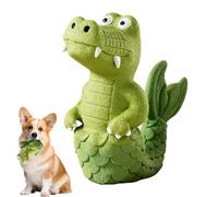 Jouet pour chiens en forme de caïman en caoutchouc résistant à | Jouets pour chiens forts pour animaux domestiques d'intérieur et d'extérieur Jeu quotidien contre l'ennui à la maison