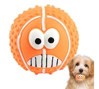 Jouet pour Chiens Grinçants - Balle en Caoutchouc Naturel avec Sonore Grinçant, Jouet à Mâcher et à Lancer pour Chien Actif |Jouet Résistant aux Morsures, Favorise la Dentition et Le Bien-être Canin